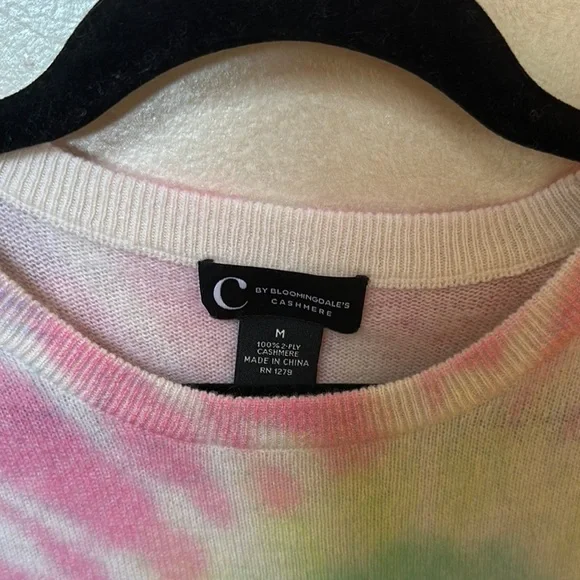 Bloomingdale's Cashmere Tie-Dye Pullover size medium - Picture 2 of 7